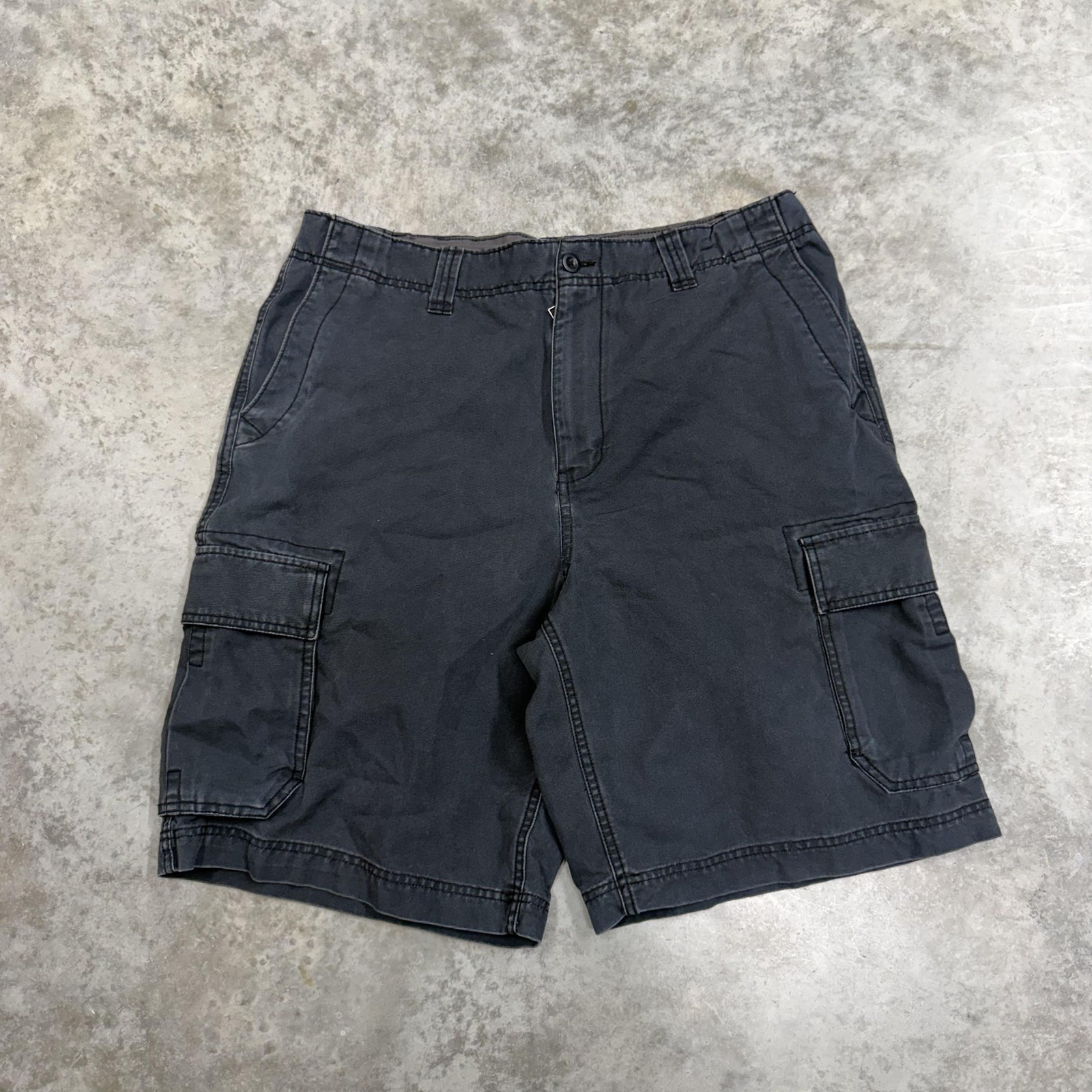 Old Navy Shorts Mens 36 Gray Cargo Canvas Pockets 11 Inseam Casual Summer