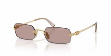 MIU MIU MU B50S 5AK2OI Gold Light Purple Lens Rimless Sunglasses AUTHENTIC