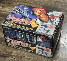 Vintage Entertech Photon Electronic Warrior Battle Game w Box, Red Helmet 1986