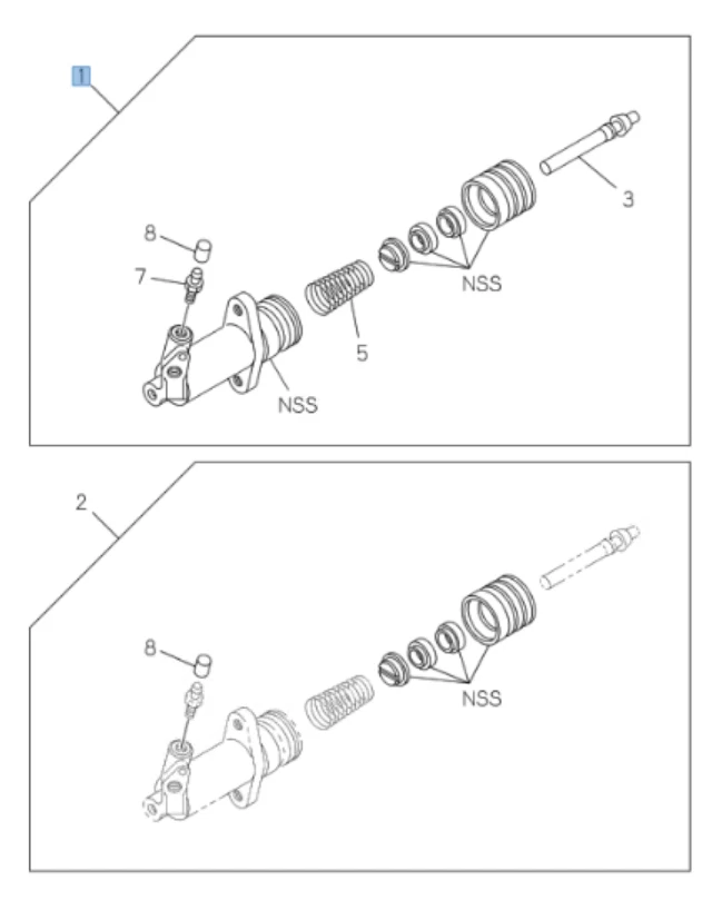Cilindro esclavo de embrague M/T MZZ6 para Isuzu NRR NPR NQR NPR-HD 4HK1 5,2 L 07-10 Foto 2 de 4