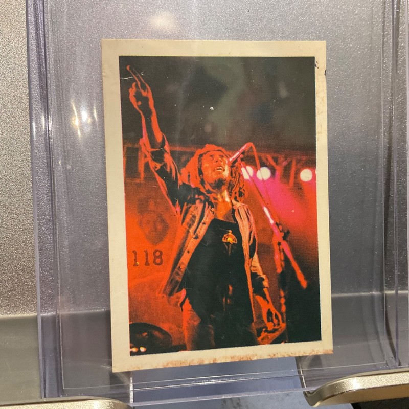 1980 Pop Festival #118 Bob Marley Stickers-Venezuela Blank Back Rare