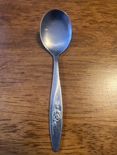 First Years Deluxe Stainless Baby Feeder Spoon Rose Pattern Taiwan Vintage