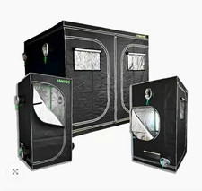 MATRIX Grow Tent 240x240x200cm Black Fabric, Silver Reflective Interior