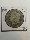 1893-CC Morgan Silver Dollar VG Detail Key Date CC