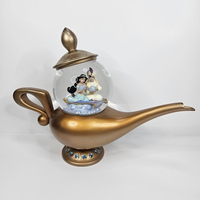 #ad #ad Disney Aladdin Art of Jasmine Genie Lamp Musical Snow Globe $99.99