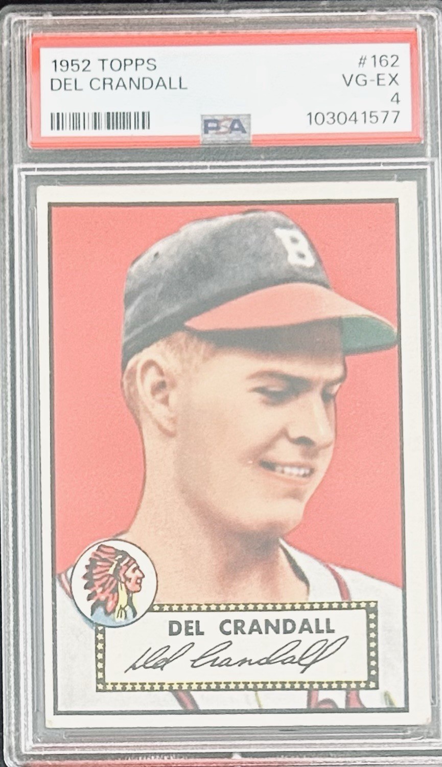 1952 Topps Baseball #162 Del Crandall PSA 4 VG-EX-Braves