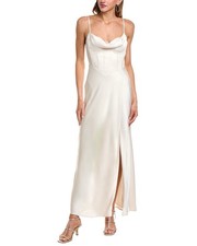 ASTR The Label Cannes Dress Champagne Maxi Dress Ivory Sz Small New