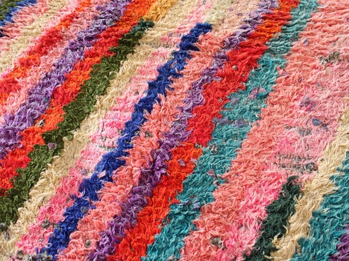 3x6 Vintage Moroccan Berber Handmade Wool Area Rug - Berber Shag Wool Carpet - Picture 4 of 10