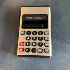 Vintage Casio Pocket-Mini Calculator CP-801C Made In Japan WORKS FREE SHIPPING