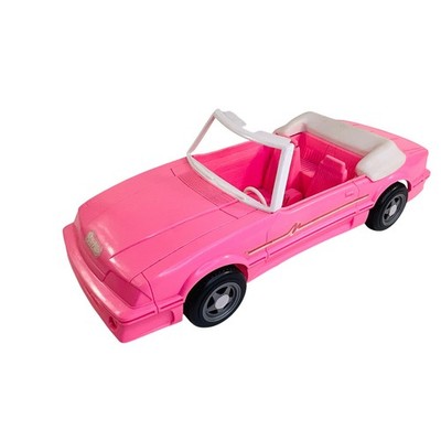 Vintage 1993 Mattel Barbie Pink Convertible Car Two Seater Doll
