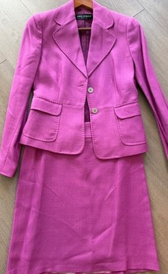 Dolce & Gabbana Women's Matching Purple Viscose Lined Suit Jacket & Skirt, EU 40