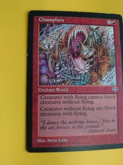 Chaosphere. Enchant world Mirage. Old Vintage. Magic the Gathering Card. - Image 3 of 4