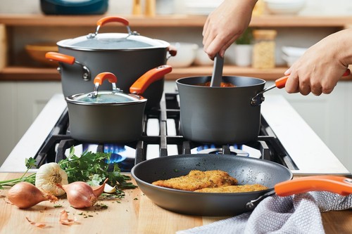 Rachel Ray Hard Anodised 14Pc Cookware Set Non Stick Dishwasher Safe Cookware - Picture 9 of 9