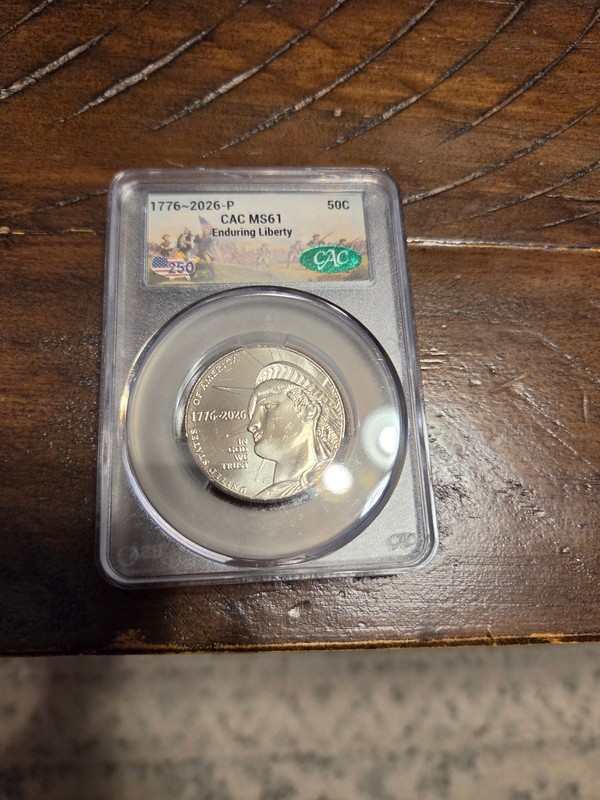 1776-2026 P Enduring Liberty Half Dollar CAC MS61 50c