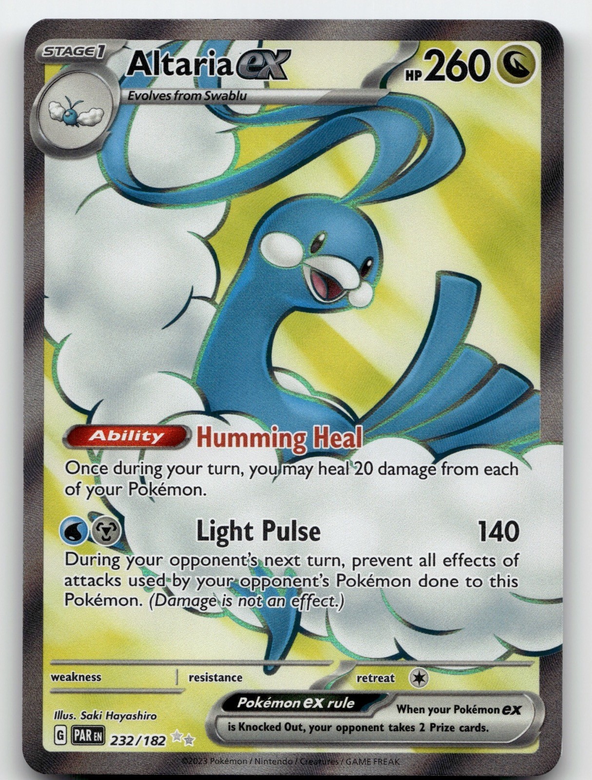 ALTARIA EX 232/182 ULTRA RARE PARADOX RIFT POKEMON NEAR MINT