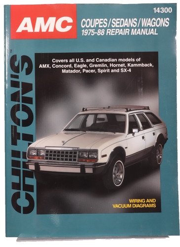 AMC Eagle Gremlin Pacer Repair Manual 1988 1987 1986 1985 1984 1983 1982 1981 +