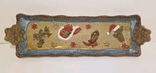 St Nicholas Square Canyon Ranch Christmas Snack Tray Cowboy Hat- Boot & Cactus 