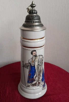 Beer Mug Tin Lid King Ludwig II (1845-1886)