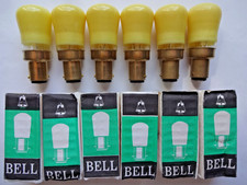 Image of 6x 15w Yellow B15 SBC Old Fashioned Sign Pygmy Lamps Small Bayonet Proper Bulbs