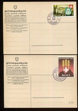 Switzerland Military card Fleiger-Beobachter  (Aircraft Spotter) #12 & 13