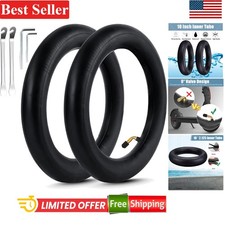 Durable 10x2.125 Inner Tube for Electric Scooters - 2-Pack with 0 Valve Stem
