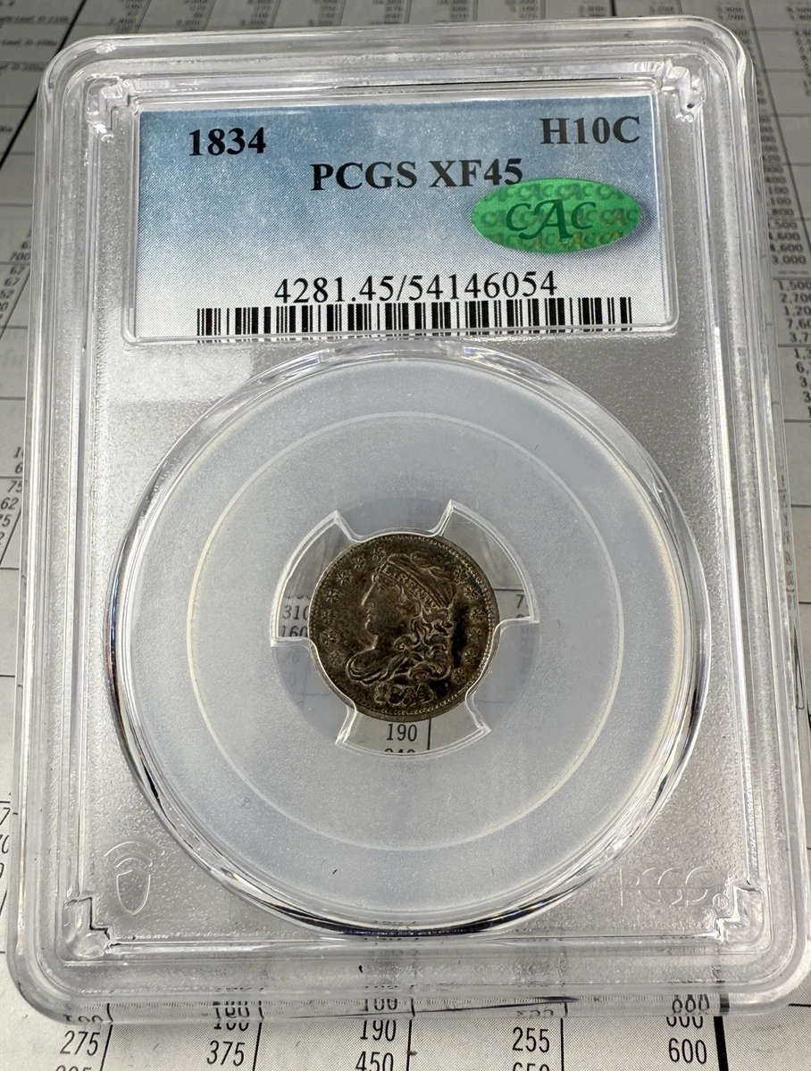 XF 45 Graded Capped Bust Half Dimes (1829-1837) for sale | eBay