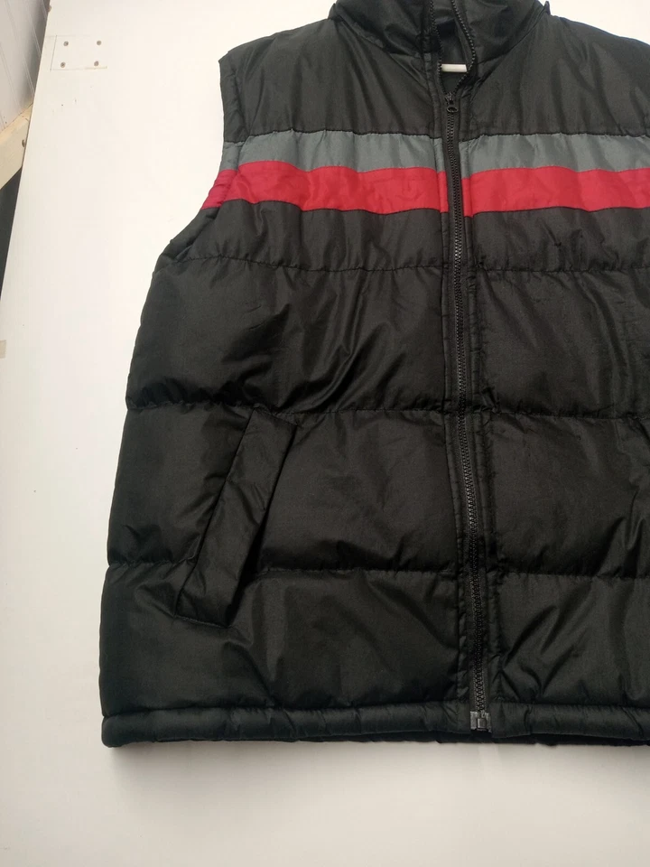 Chaleco acolchado Cambridge Classics para hombre negro talla grande cremallera completa DE COLECCIÓN *LEER* Foto 2 de 4