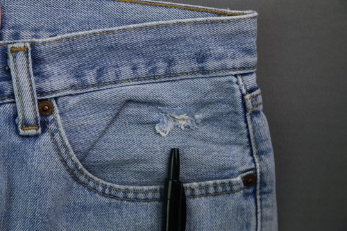 Men's 2011 Levi's 505 Straight Leg Jeans Light Distressed Size 34x32 (Msr 34x31) - Imagen 6 de 12
