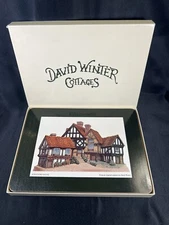 David Winter Cottages Placemats 6 Different Hard Pictures Sculptures Cork Back 