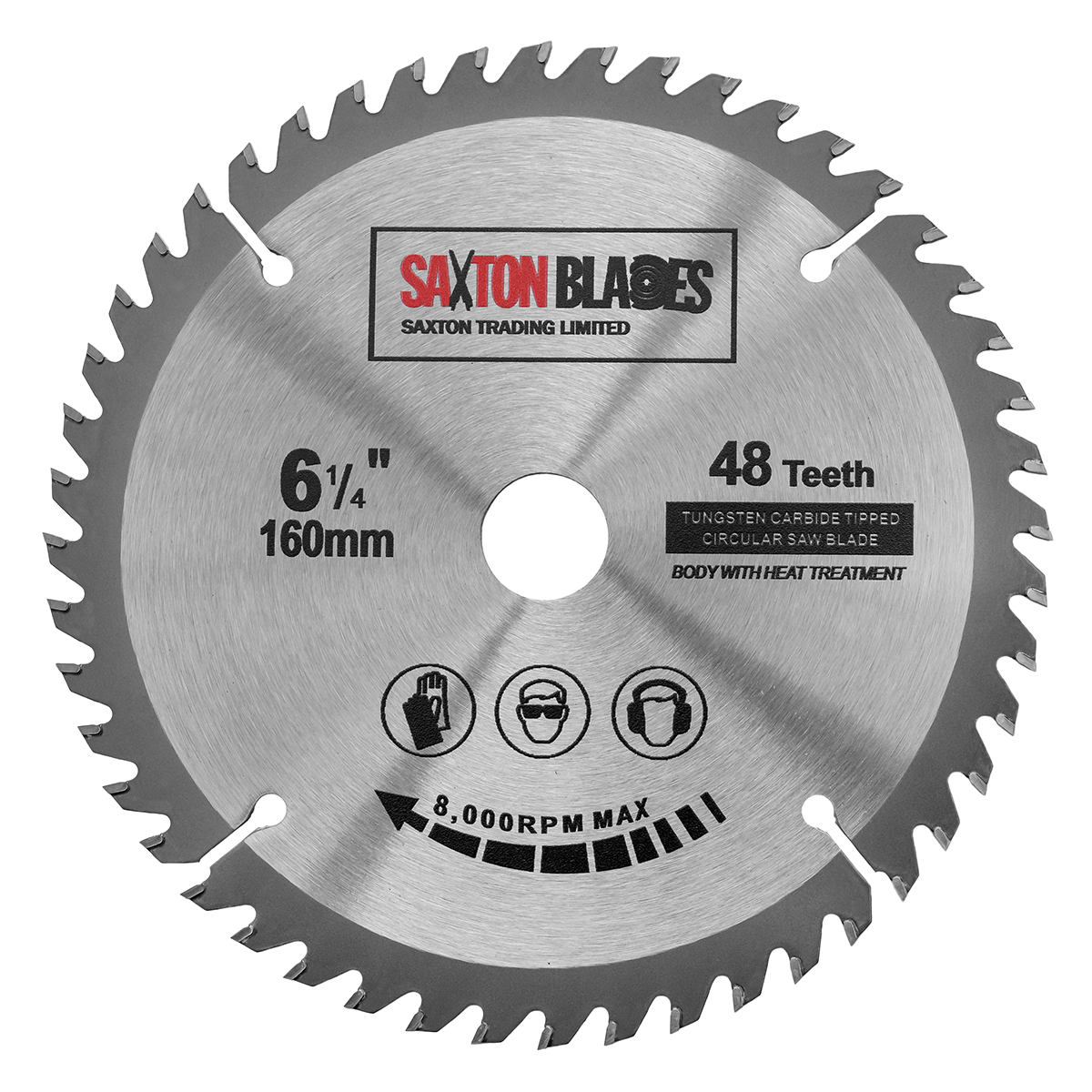 Saxton TCT Cicular saw blade 160mm x 48T Dewalt Hitachi Bosch Fits 165mm Saws