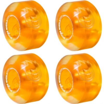Spitfire Wheels Sapphire Cruiser Clear/Orange Skate Wheels 54mm