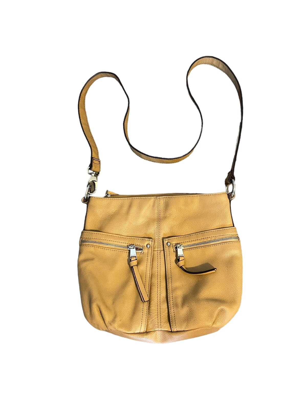 Tignanello Beige Multipocket Soft Pebbled Leather… - image 1