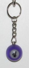 1 Inch Number 4 FOUR Crystal Mini Billiard Snooker POOL BALL Key Chain Ring NEW