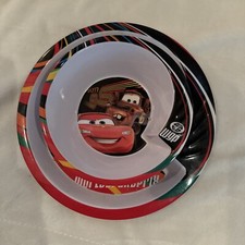 Lightning McQueen Pixar Bowl And Plate Set For Toddlers