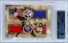 2009 SPORTKINGS SPRING EXPO #SK15 - GOLD 1/1 FLUTIE & BRODEUR RELICS! - BGS 9
