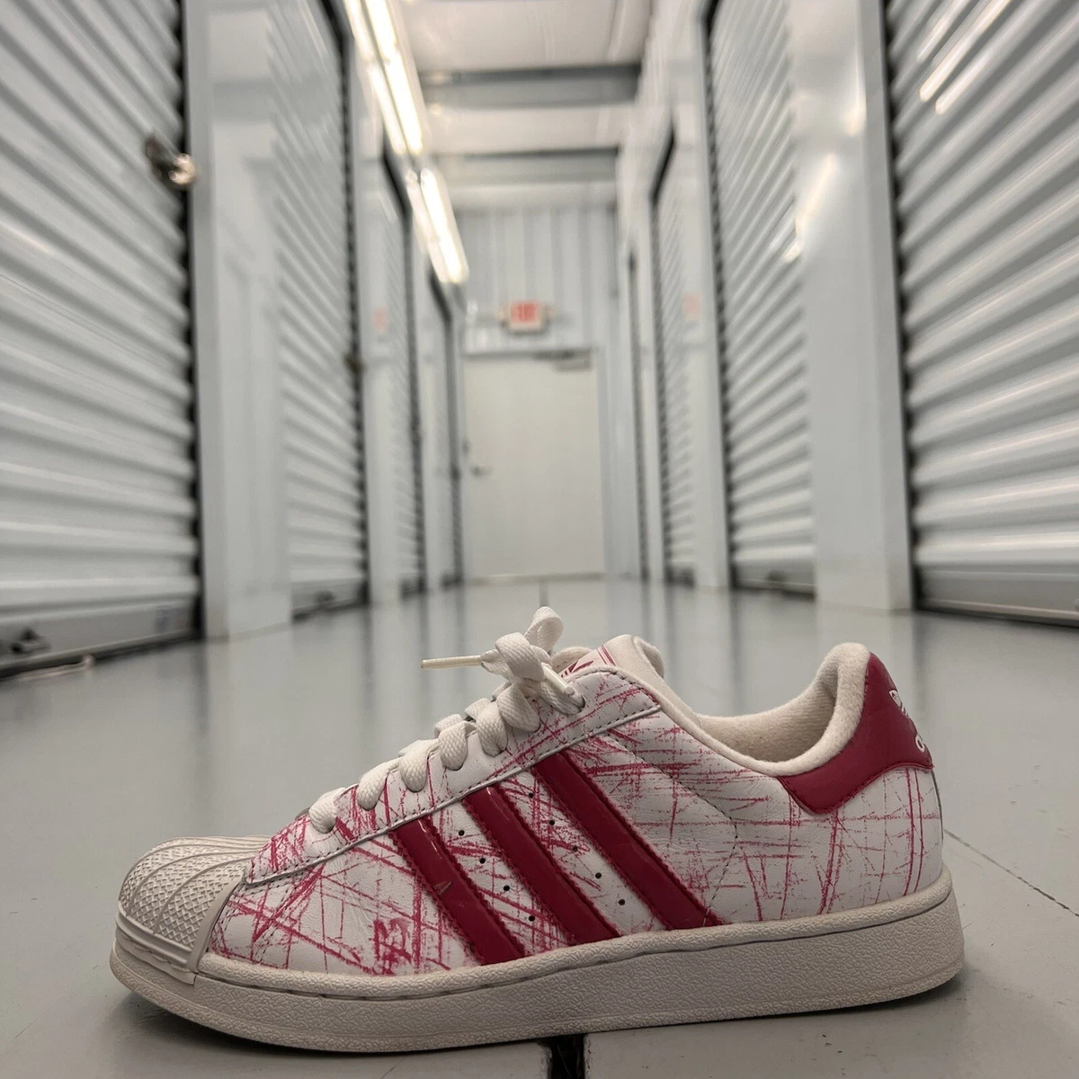 VTG Adidas Superstar 538609 2004 Pink White Sneakers Shoes Girls Youth US Sz 5.5