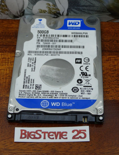 Western Digital Blue 500 GB 2,5" SATA 5400 1/MIN Laptop-Festplatte getestet KOSTENLOSER VERSAND