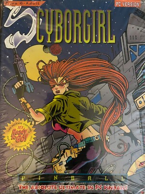 CyborGirl PC IBM MS DOS 3.5''disk VGA Pinball B&N Epic, big box game new sealed