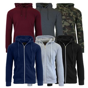 Mens Fleece Zipper & Pullover Hoodie Jacket Sweatshirt Gym Activewear (S-5XL) - Click1Get2 Offers