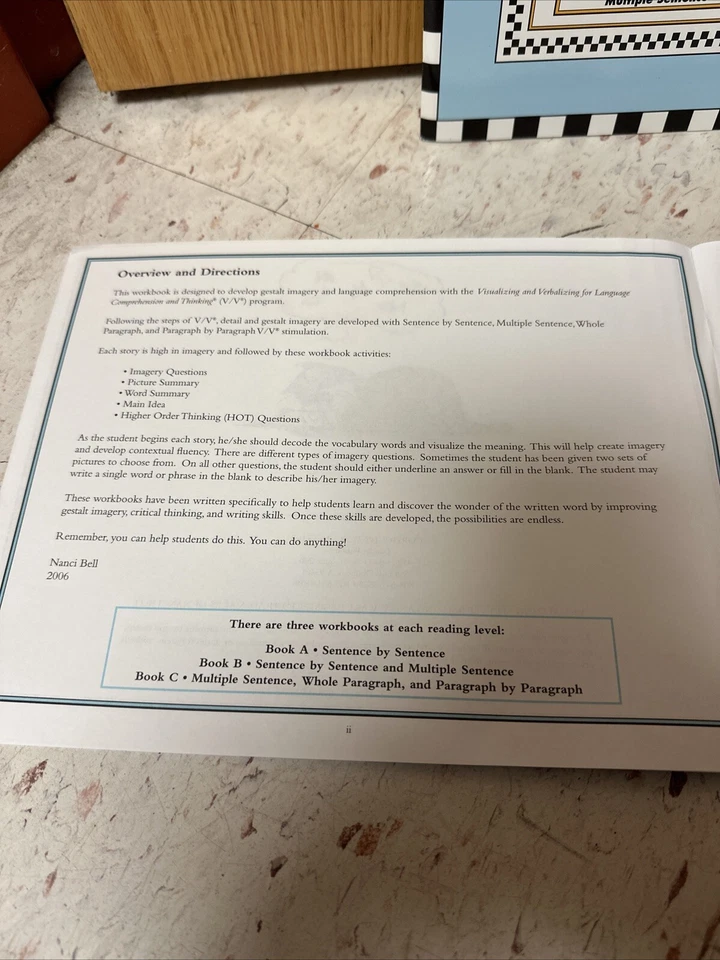 Visualizing and Verbalizing Workbooks ab&c Grade 2, Nanci Bell - Image 3 of 4