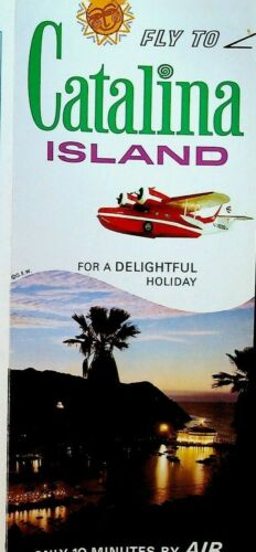 Fly to Catalina Island Travel Brochure California 1970s - 第 1/3 張圖片