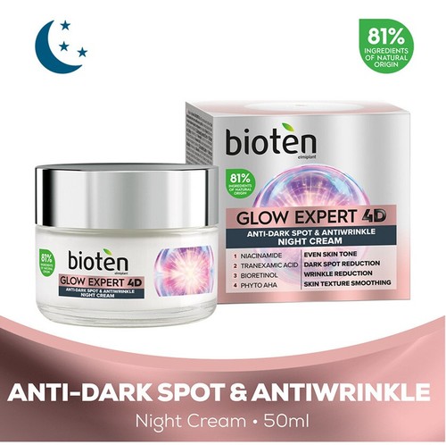 Bioten GLOW EXPERT 4D Anti Dark Spot & Antiwrinkle Night Cream 50ml