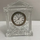 Vintage WATERFORD CRYSTAL IRELAND Small Clock Desk Mantle Acropolis Pattern