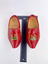 Vintage Hand Carved Dutch Wooden Shoes - 1 Pair - Amsterdam Holland