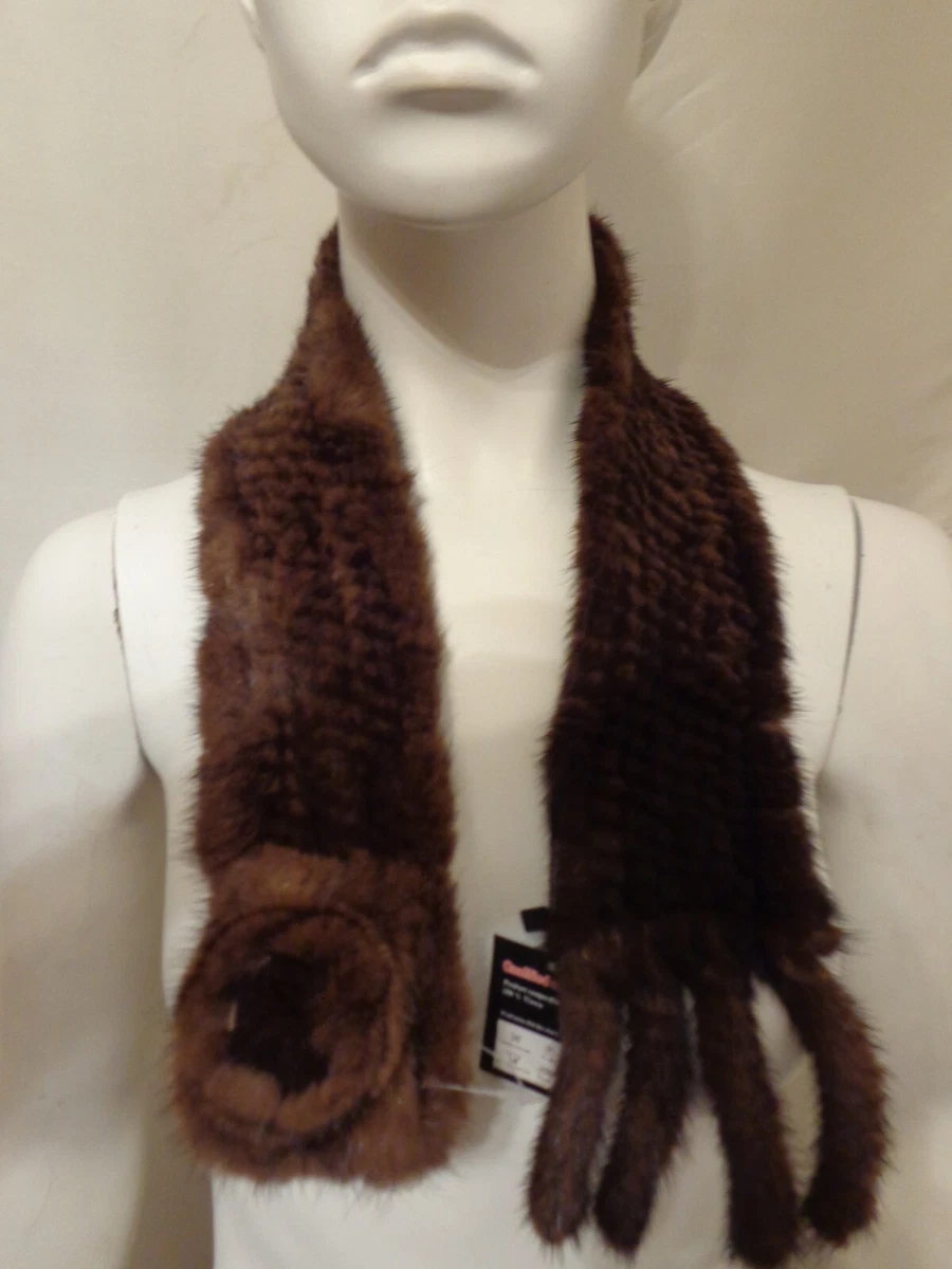 Veste En Vison Avec écharpe - Occasion Très Bon état, Taille 40, Marron