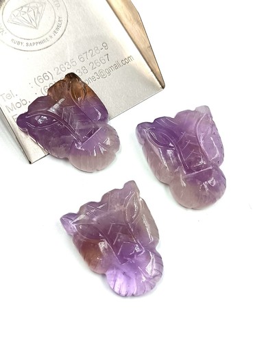 Handmade Carve Tiger Face Stone, Animal Carving Tiger Pendant, Jaguar Charm Bead - Picture 34 of 99