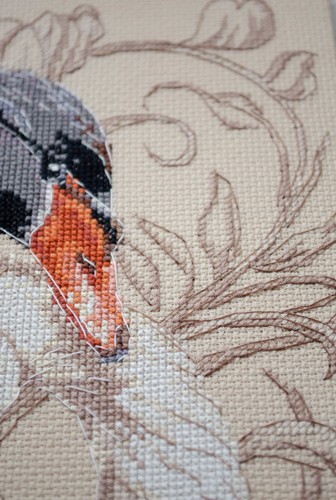 Kit de punto de cruz "Cisnes de amor", tamaño 8,3x14,2 pulgadas (21,0x36,0 cm) - Imagen 5 de 7