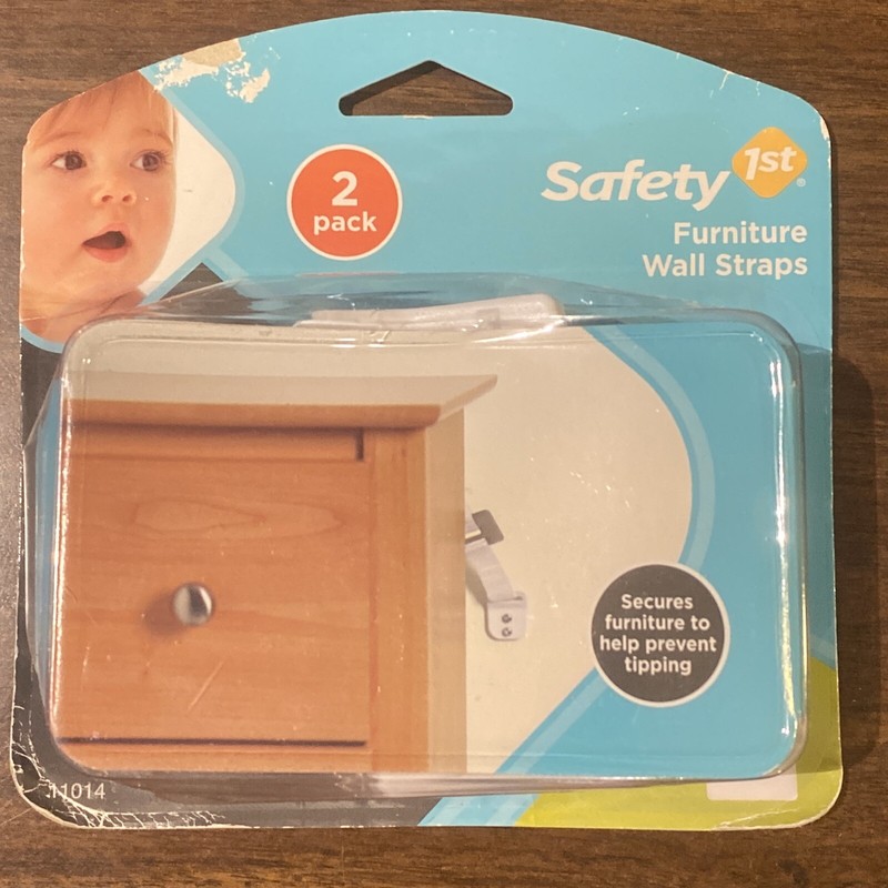 Safety 1st FURNITURE WALL STRAPS Child Safety 2-Pack 11014 NEW