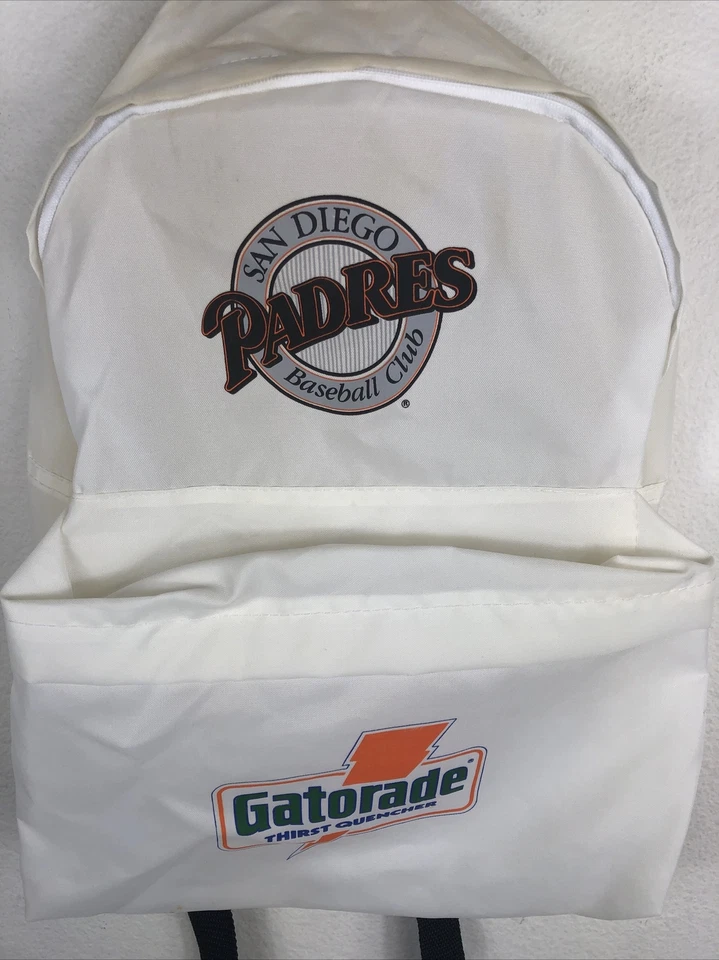 Mochila Gatorade Blanca Ligera San Diego Padres De Colección Años 80 90 Foto 2 de 4