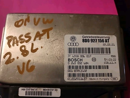 00 01 02 AUDI A4 VW Passat TCU TCM TRANSMISSION CONTROL MODULE 2.8 8D0927156AT - Picture 3 of 3